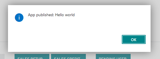 Dynamics 365 Business Central Client_App published