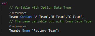 change option into enum