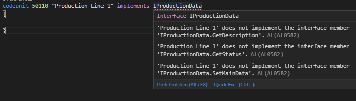 error of not all implemented methods of interface