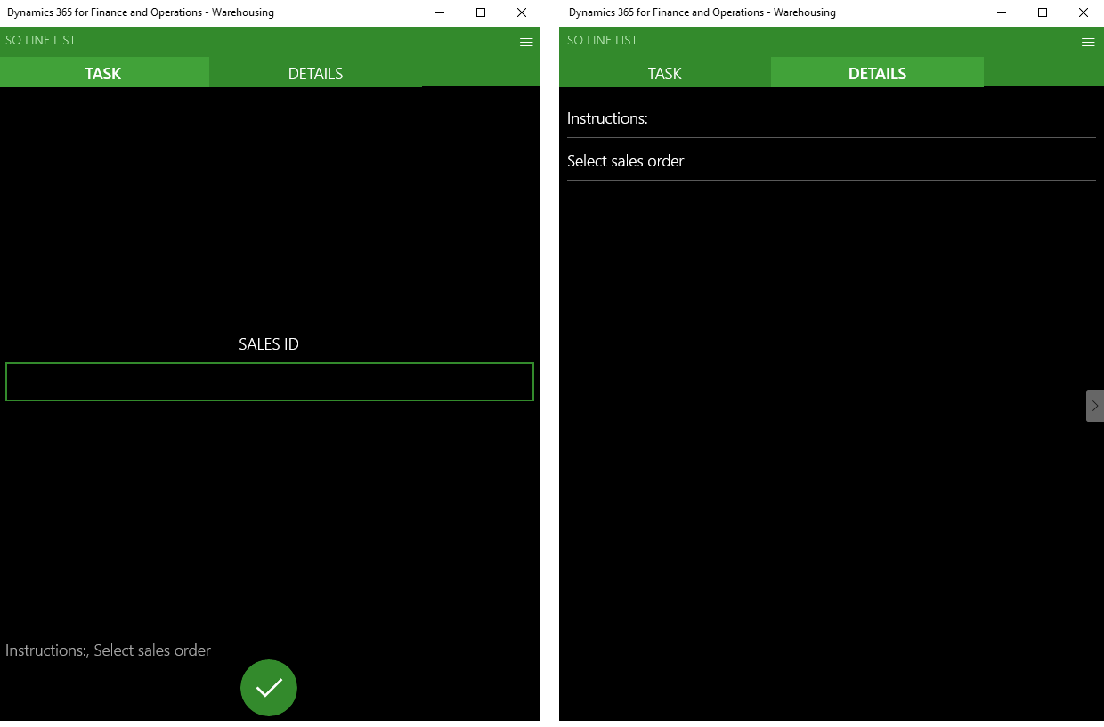 Sales Order Selection Mobile Device Development in Dynamics 365 Finance & Supply chain