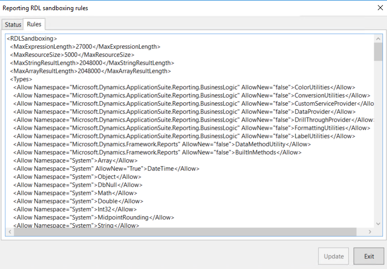 RDL Sandboxing rules